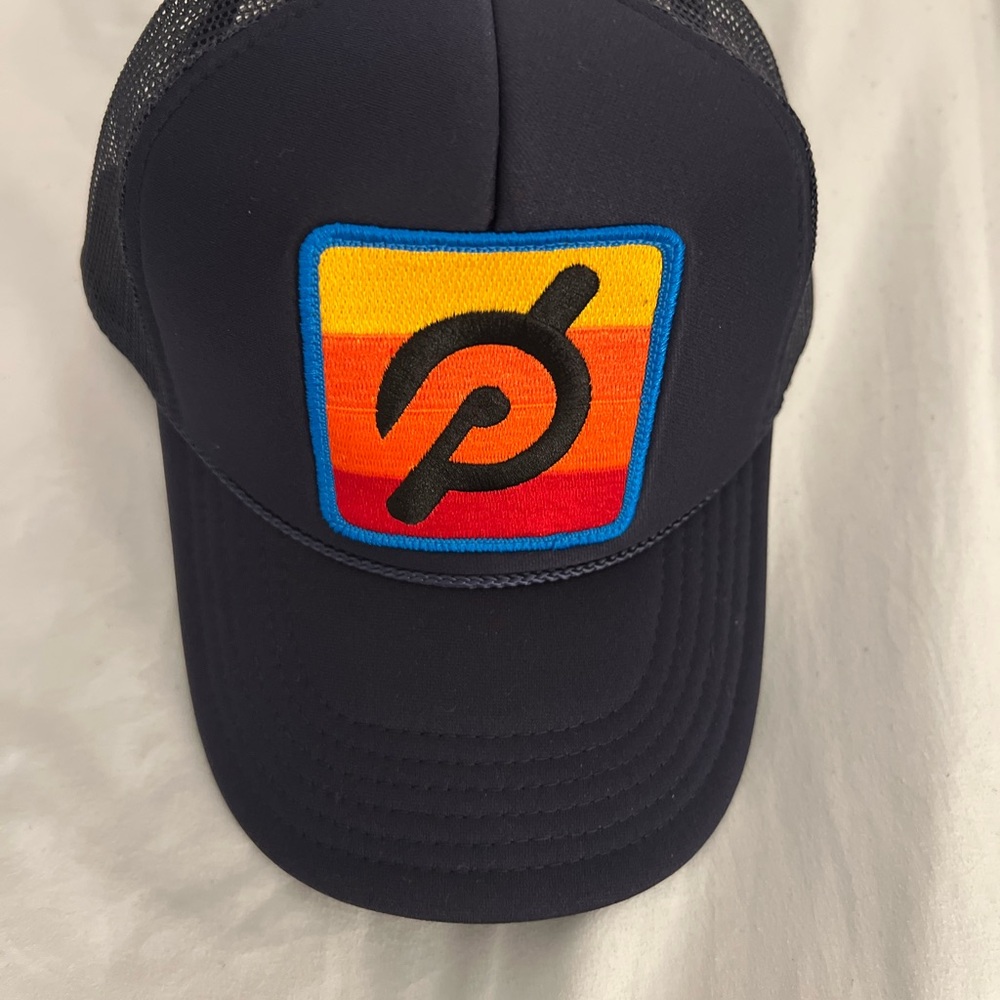 Aviator Nation Black Trucker Hat with Multicolor Patch